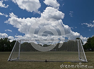 Soccer field and goals
