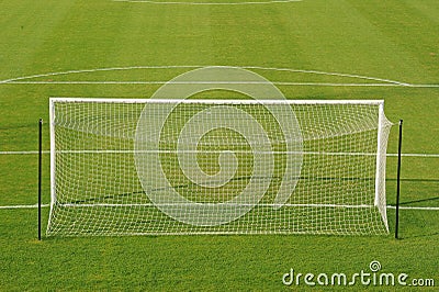 Soccer goal on field