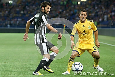 Soccer match metalist vs paok