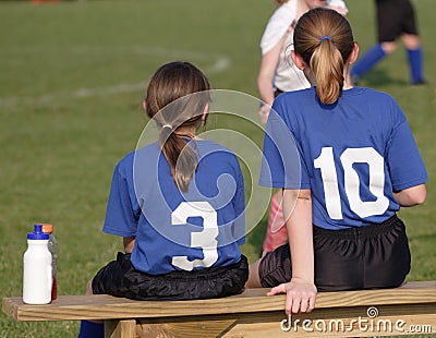 Soccer Players on Bench