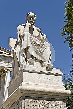 Socrates statue at the Academy of Athens, Greece