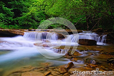 Soft jump of river