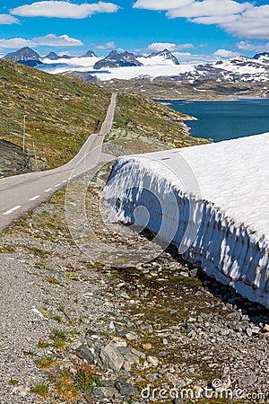 The Sognefjellsvegen, the highest mountain pass road in Northern Europe, Norway
