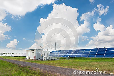 The solar farm for green energy in Thailand