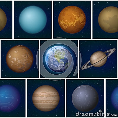 Solar system planets seamless