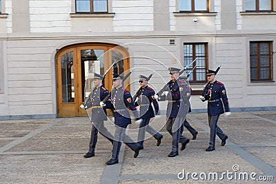 Soldier of elite Prague Castle Guard