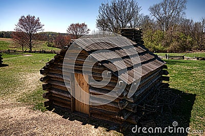 Soldier Encampment Wood Cabin Home at Valley Forge