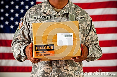 Soldier: Man Receives Package in Mail