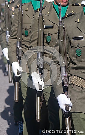 Soldiers in army Parade