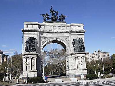 Soldiers and Sailors Monument at the Grand Army plaza in Brooklyn, New York