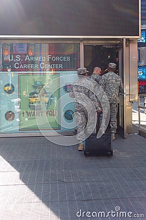 Soldiers in Times Square