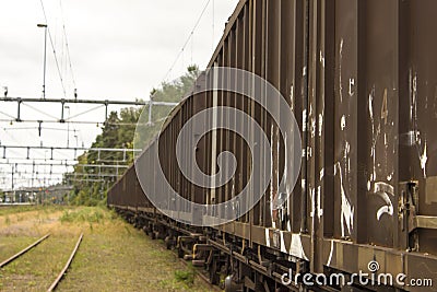 Some wagons of a cargo train