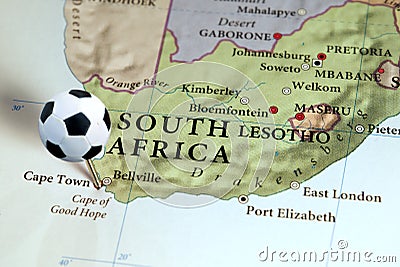 South Africa on map