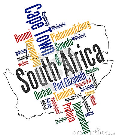 South Africa map and cities