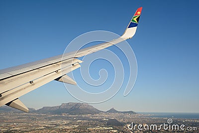 South African Airways aircraft in Cape Town