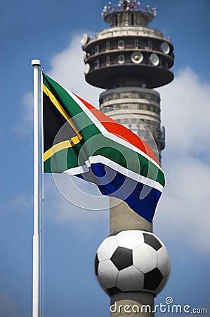 South African Flag and 2010 Football World Cup ico