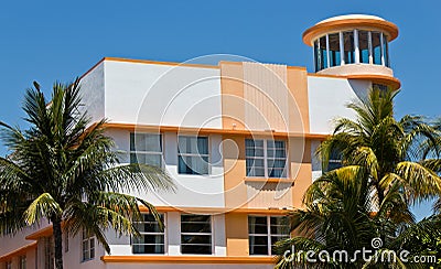 South Beach art deco building in Miami, Florida
