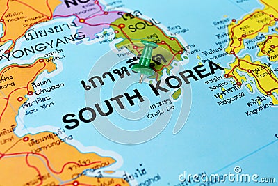 South korea map