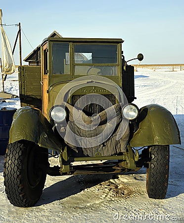 Soviet old military cargo cars