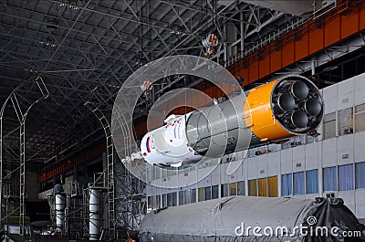 Soyuz Spacecraft in Integration Facility Building