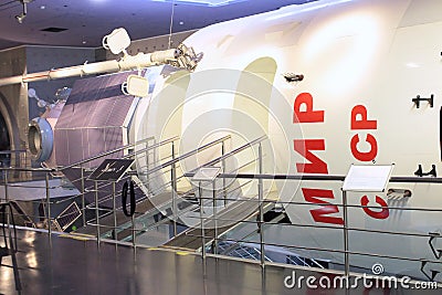 Space orbital station Mir in Space Museum, Moscow