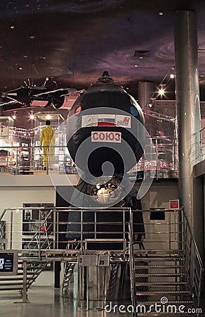 Space orbital station Soyuz in Space Museum