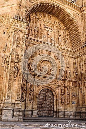 Spain. Gateway to the New Cathedral in Salamanca.