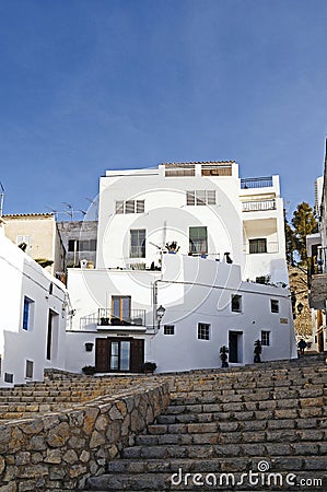 Spain, Ibiza, Old Town Eivissa Royalty Free Sto
