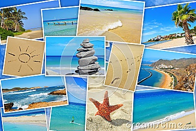 Spanish beaches collage