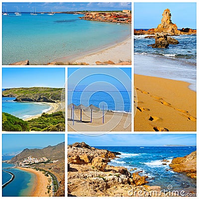 Spanish beaches collage