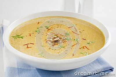 Spanish Onion Soup with Saffron and Almonds