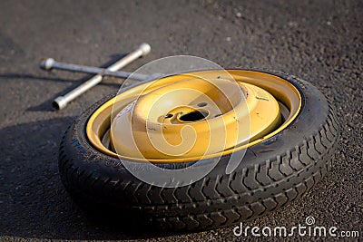 Spare wheel of a car