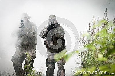 Special forces on battle field