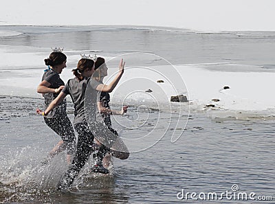 Special Olympics Nebraska Polar Plunge with 3 Miss Nebraska Contestants