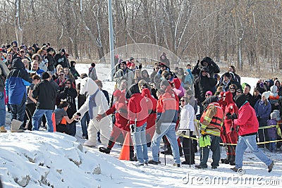 Special Olympics Nebraska Polar Plunge Crowd with Polar Bear