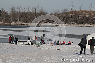 Special Olympics Nebraska Polar Plunge Lake and Setup