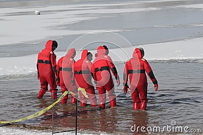 Special Olympics Nebraska Polar Plunge Safety Divers