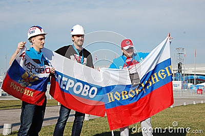 Spectators at XXII Winter Olympic Games Sochi 2014