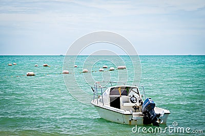 Speed boat and floats