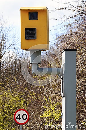 Speed Camera with limit sign