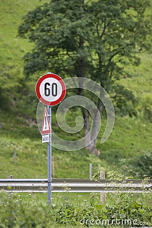 Speed limit sign