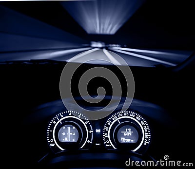 Speeding car dashboard