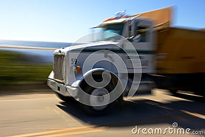 Speeding Truck on a Highway