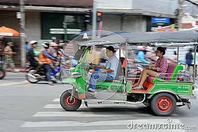 Speeding Tuk Tuk in Bangkok