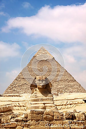 Sphinx And The Great Pyramid Royalty Free St