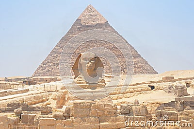 The Sphinx and Pyramid in Egypt