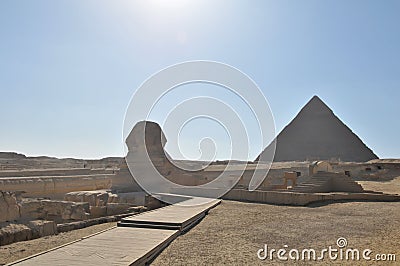 Sphinx and pyramid Egypt