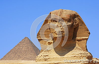 The Sphinx and Pyramid in Egypt