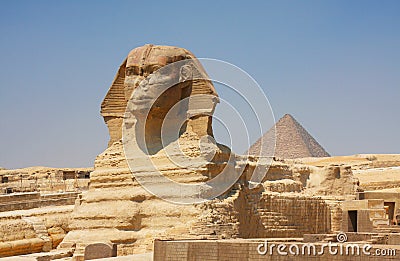 The Sphinx and pyramids in Egypt