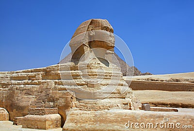 The Sphinx and pyramids in Egypt